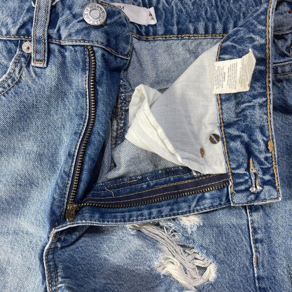 Garage Denim Women's Mom Shorts High Rise Distressed Blue Size 26/3 - Picture 5 of 7